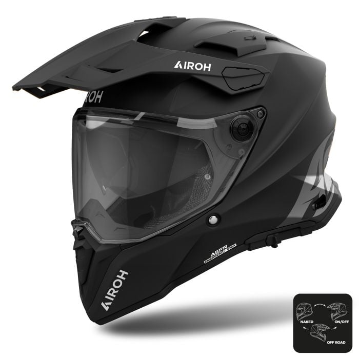 Airoh Commander 2 Adventure Motorcycle Helmet Black Matt ECE 2206