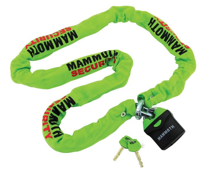 Mammoth Motorcycle Scooter Security 1.8m Lock & Chain - Heavy Duty