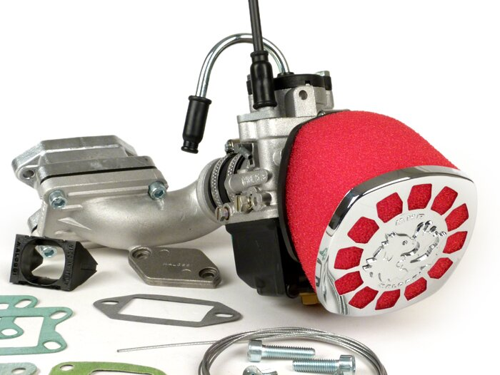 Vespa V50 V90 V100 Prim ET3 MALOSSI 136cc 25mm Dellorto PHBL Carburettor & Reed Valve Kit