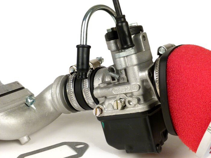 Vespa V50 V90 V100 Prim ET3 MALOSSI 136cc 25mm Dellorto PHBL Carburettor & Reed Valve Kit
