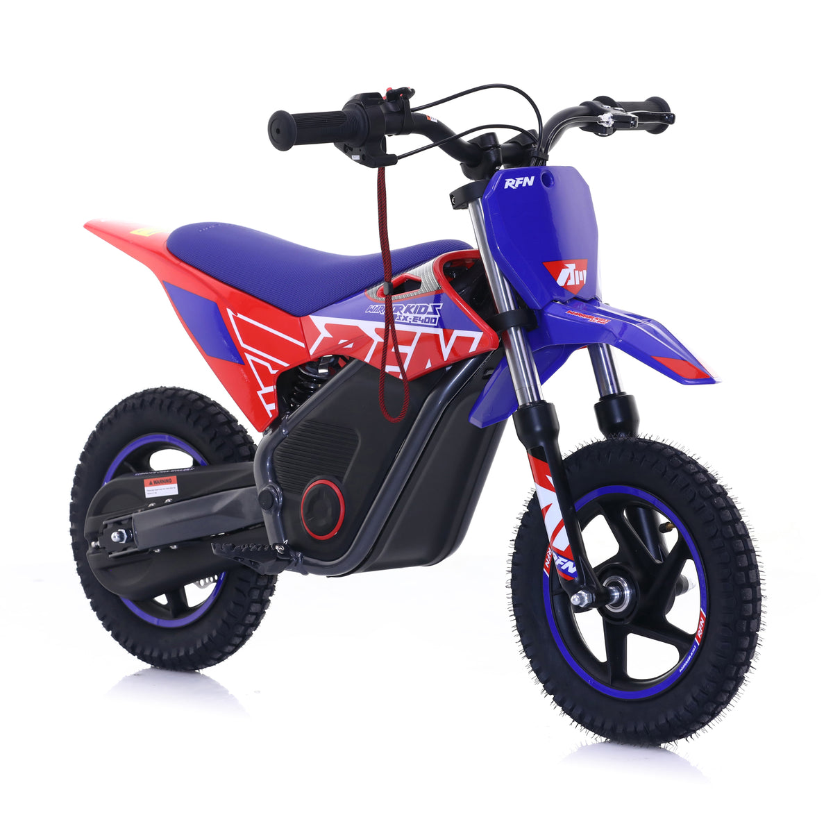 RFN Warrior SX-E400 Kids Electric MX Motocross Bike 12" Wheel - Blue/Red