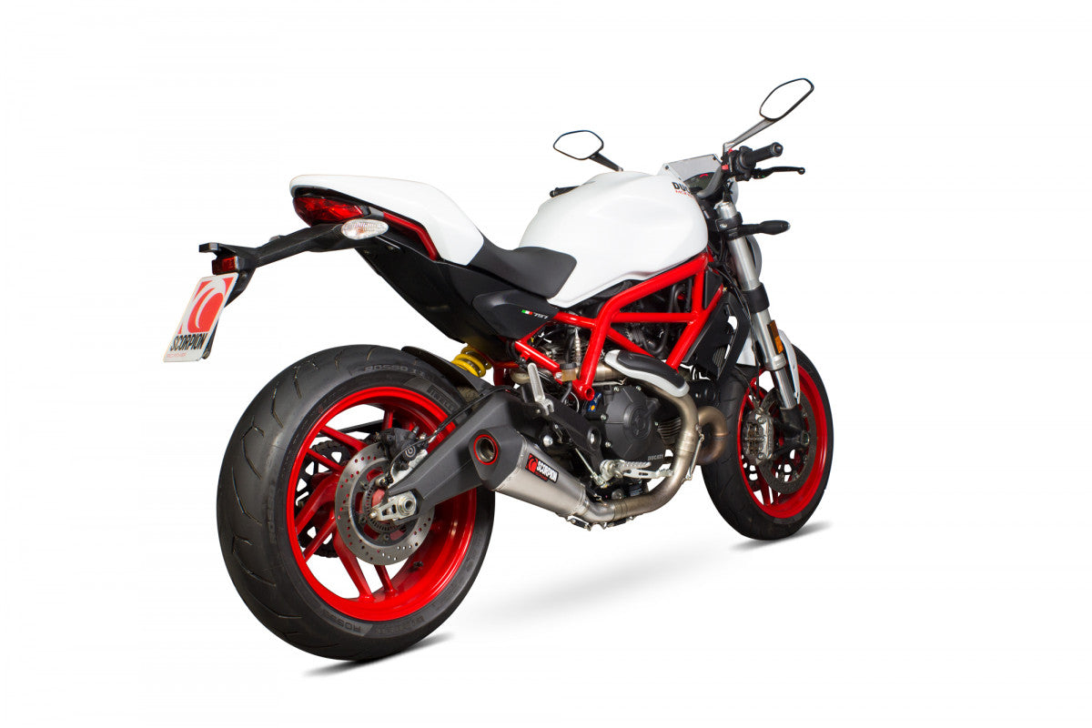 Ducati Monster 797 (2017–2020) Scorpion Exhaust Serket Slip-On – Titanium