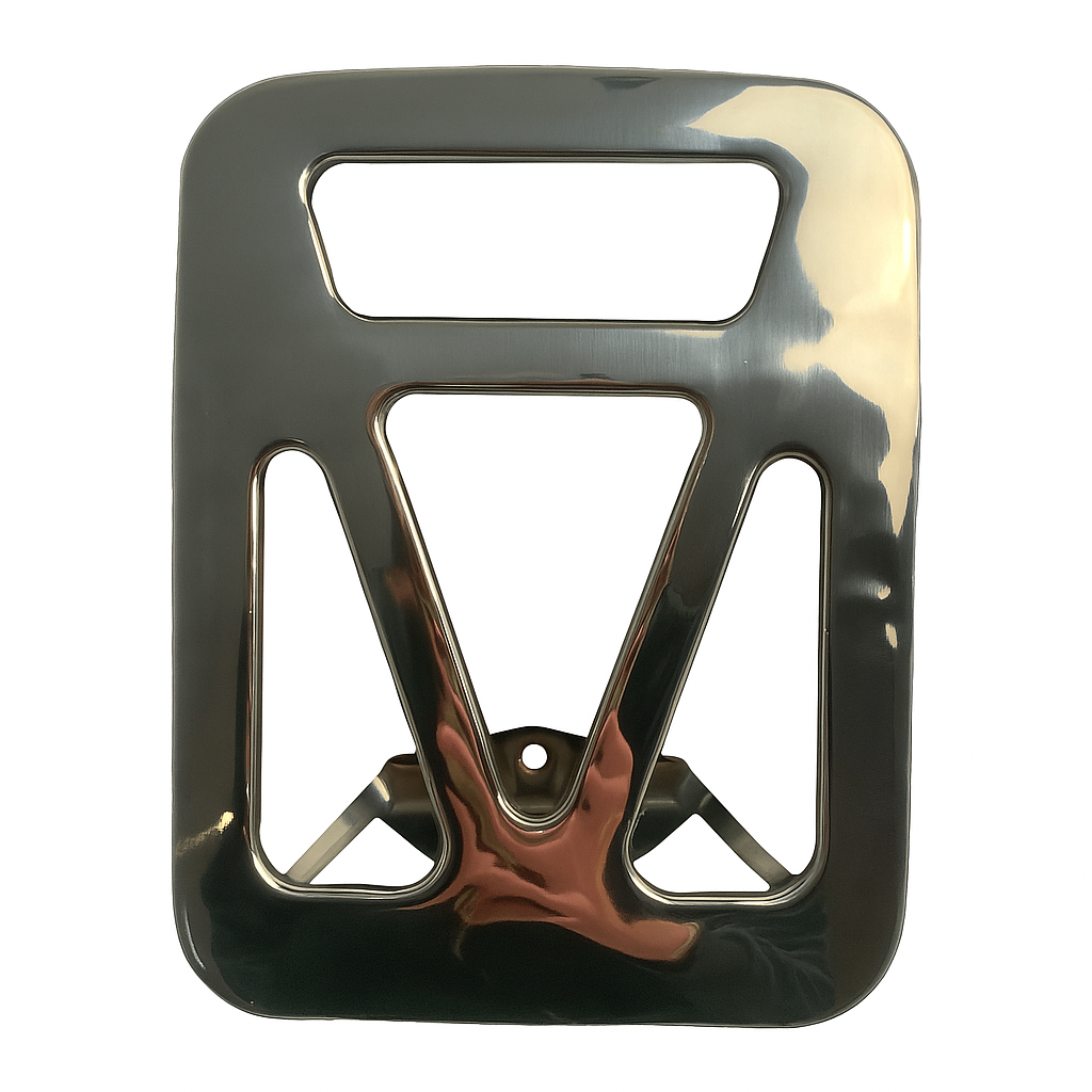 Vespa VBB VLB Sprint Super Rear Single Seat Base Luggage Rack - Stainless Steel