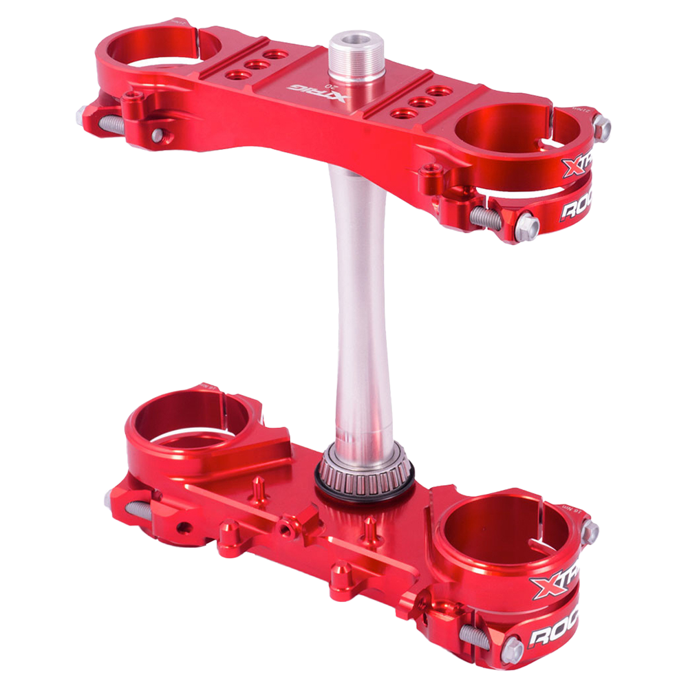 Honda CRF250 2014–2021 CRF450 2013–2020 XTRIG ROCS Tech Triple Clamp OS 20mm - Red