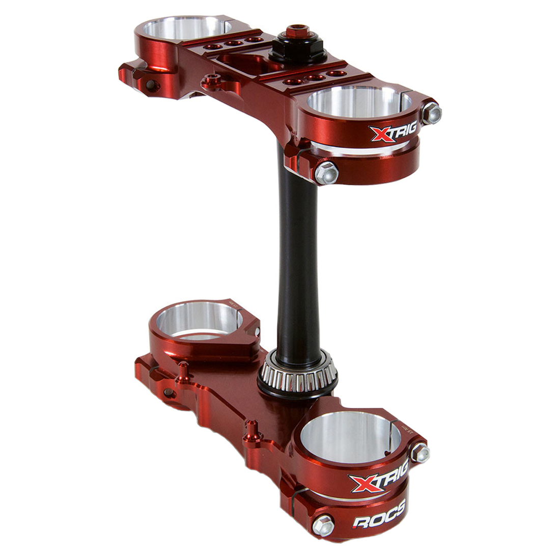 Yamaha YZ125 2T 2006–2025 Fantic XX125 2021–2025 XTRIG ROCS Pro Triple Clamp OS 25–23mm - Brown
