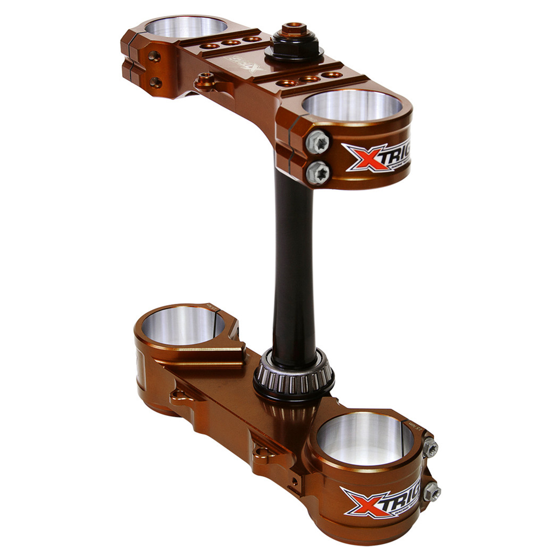 KTM SX SXF EXC 2013–2022 XTRIG ROCS Pro Triple Clamp OS 20–22mm - Brown