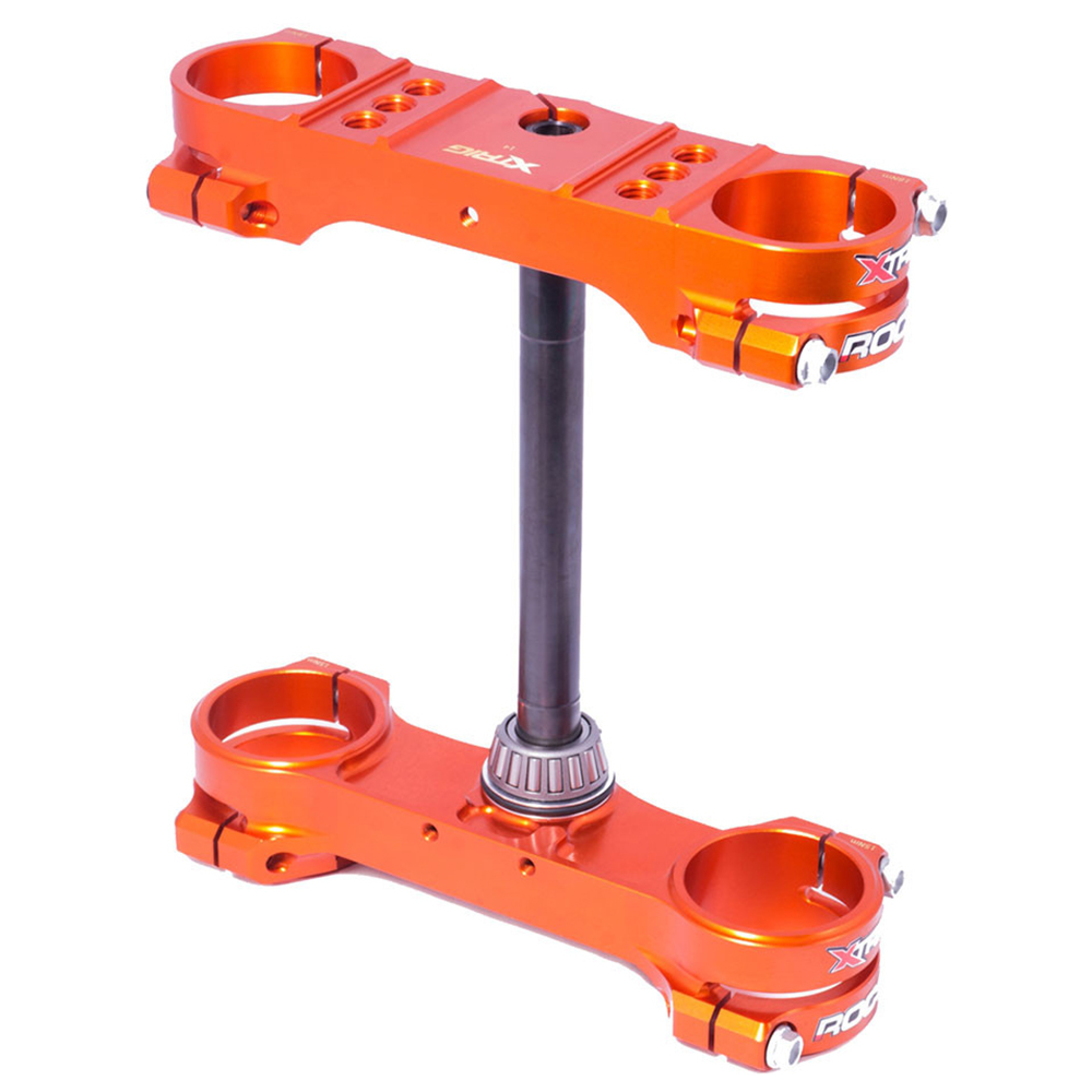 KTM SX SXF 2013–2022 XTRIG ROCS Pro Triple Clamp OS 22–24mm - Orange