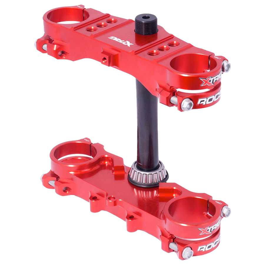Honda CRF250 2022–2025 CRF450 2021–2025 XTRIG ROCS Tech Triple Clamp OS 22mm - Red