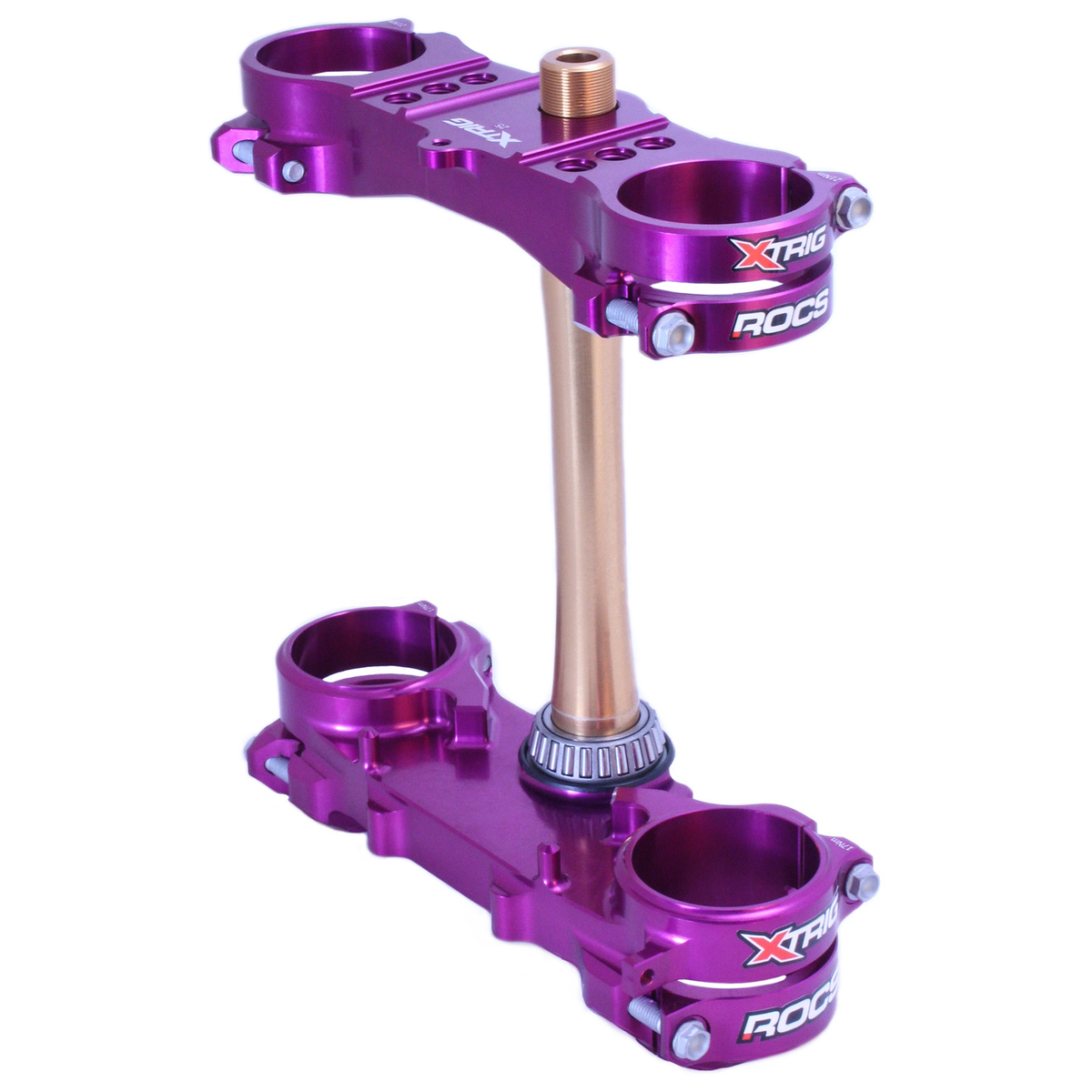 Yamaha YZ125 2015–2025 XTRIG ROCS Tech Triple Clamp OS 25mm - Purple