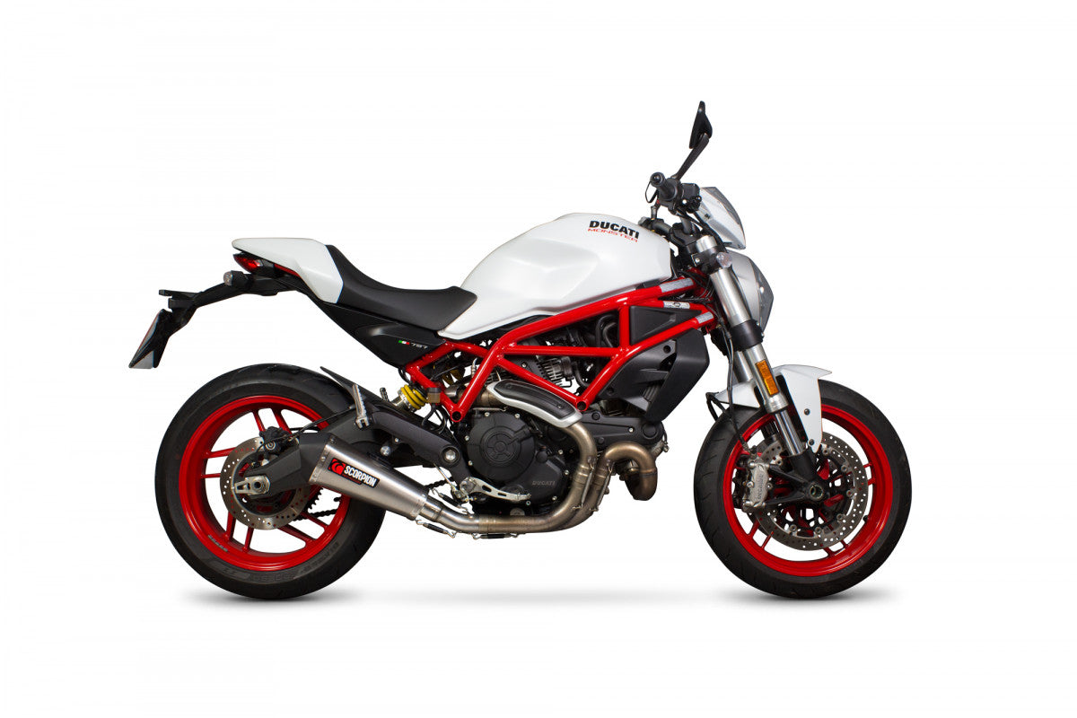 Ducati Monster 797 (2017–2020) Scorpion Exhaust Serket Slip-On – Titanium