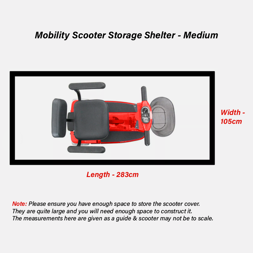 Armadillo Mobility Scooter Vespa Lambretta Scooter Motorcycle Garage Shelter - Small / Medium / Large