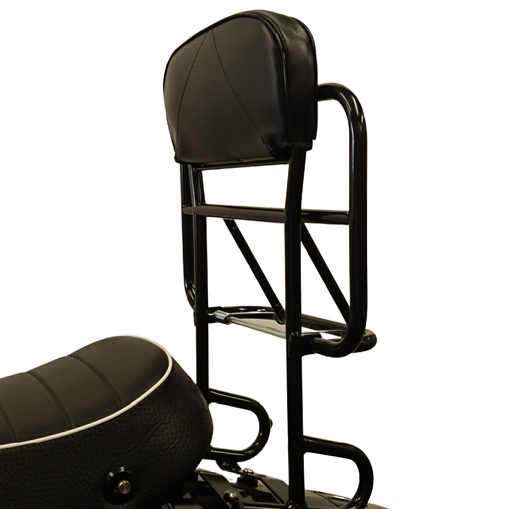 Royal Alloy GP GT TG Scomadi TL 2 in 1 Backrest & Fold Down Carrier - Black Cuppini