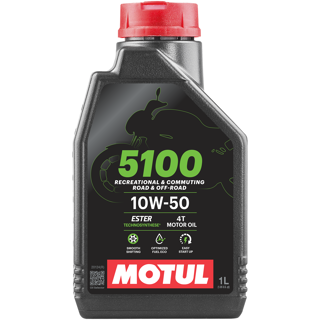 Motul 5100 4T 10W-50 Ester Semi Synthetic Motorcycle Engine Oil 1L