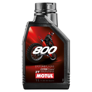 Motul 800 2T Factory Line Off Road Racing Fully Synthetic 2-Stroke Oil 1L