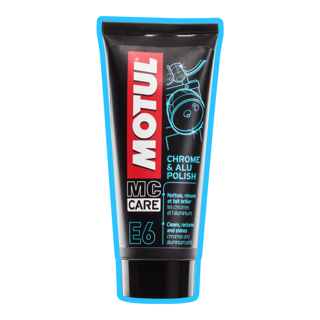Motul E6 Chrome & Aluminium Polish Motorcycle Scooter ATV Metal Cleaner 100ml