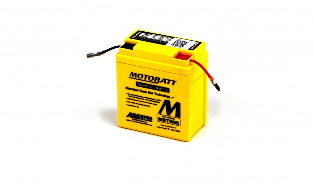 Motobatt AGM 6V 6AH Battery MBT6N6 Replaces 6N6-1B, 6N6-3B, 6N6-3B-1