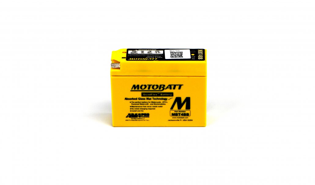 Motobatt AGM 12v 2.7Ah Battery MBT4BB Replaces YT4BBS