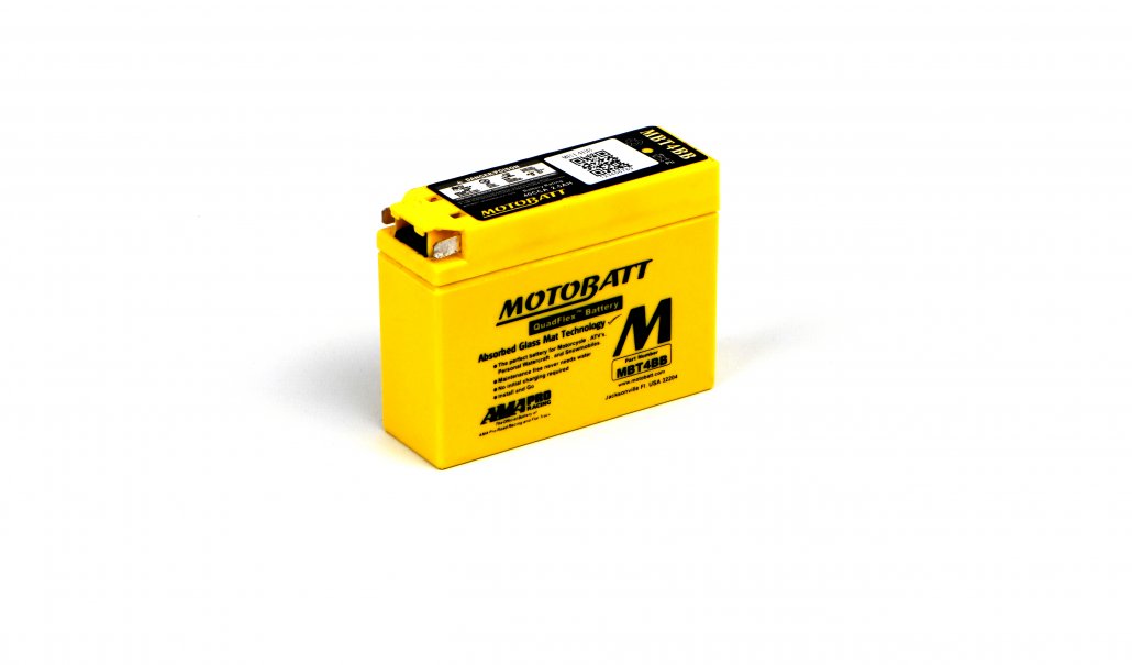 Motobatt AGM 12v 2.7Ah Battery MBT4BB Replaces YT4BBS