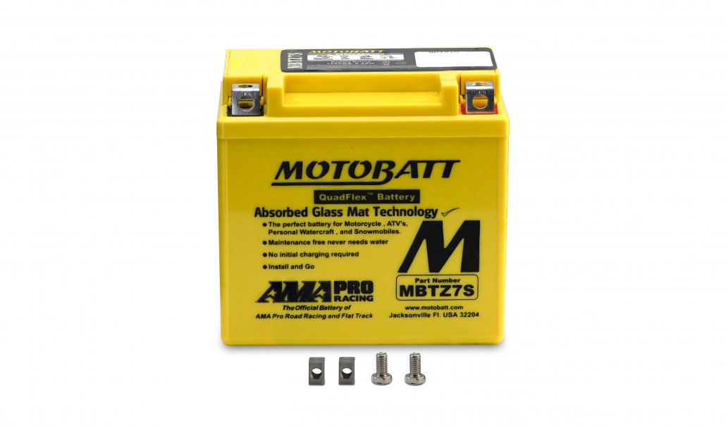 Motobatt AGM 12V 6AH Battery MBTZ7S Replaces YTX5L-BS, YTZ6S, YTZ7S