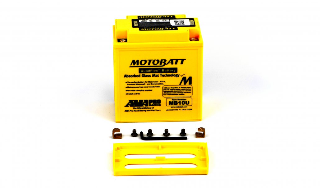 Motobatt AGM 12V 14AH Battery MB10U Replaces 12N103A, 12N103A1, 12N103A2