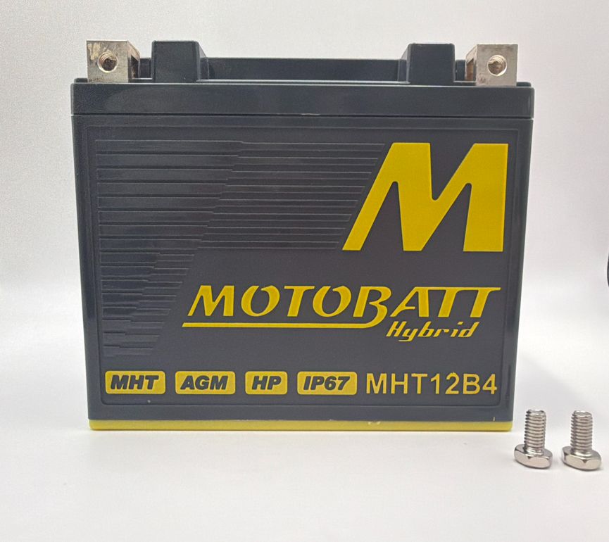 Motobatt Hybrid 12v Battery MHT12B4 Replaces YT12BBS, YT12B4