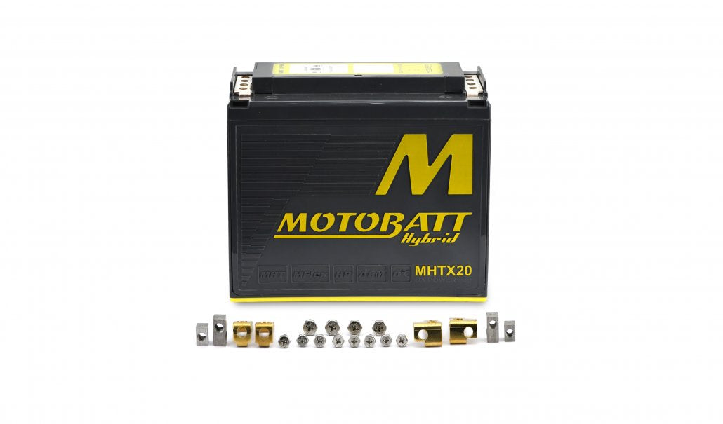 Motobatt Hybrid 12V 18.9Ah Battery MHTX20 Replaces YTX20L, YTX20HBS, YTX20LBS