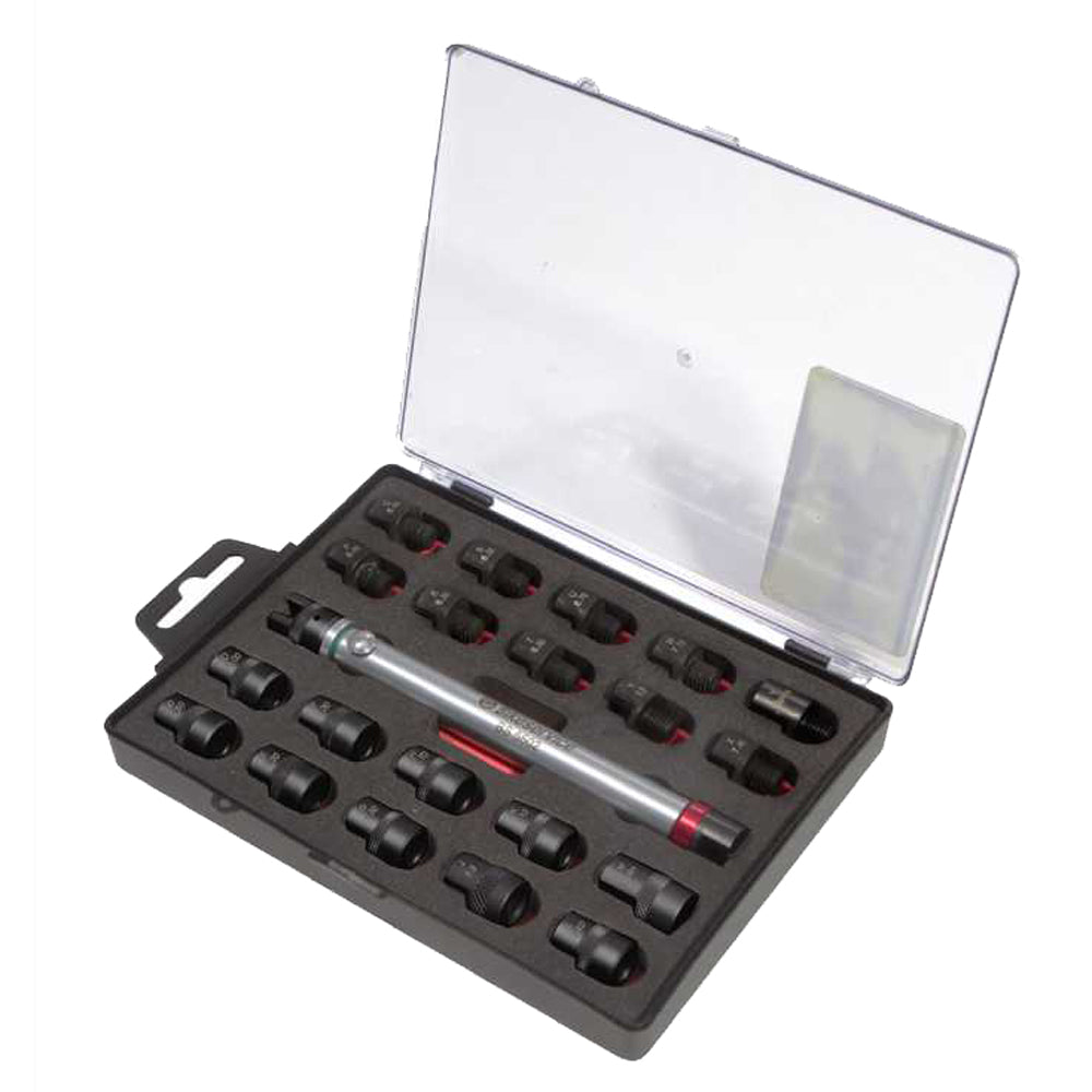 Bikeservice Tools 22pcs Spoke (Fixed torque / not adjustable) wrench Set w steel ends