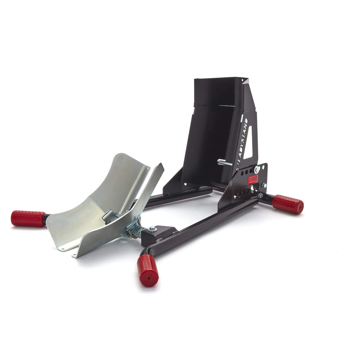 AceBikes Steadystand Multi Front Wheel Motorcycle Stand Support - Black - Beedspeed