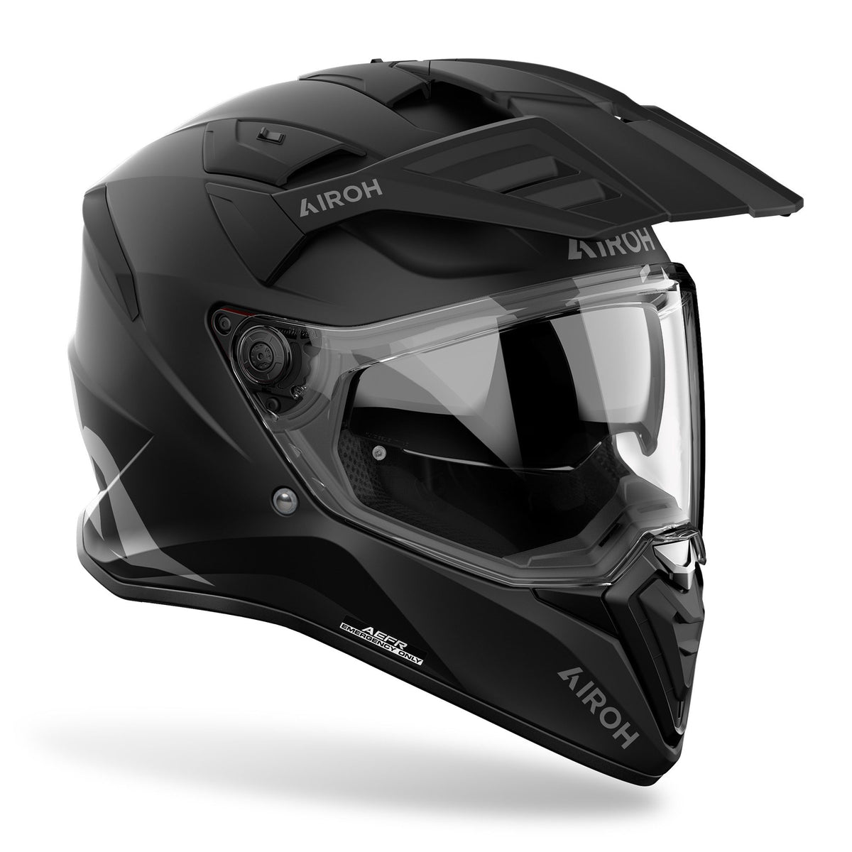 Airoh Bandit 2 in 1 Adventure Motorcycle Motorbike Helmet - Black Matt ECE 2206