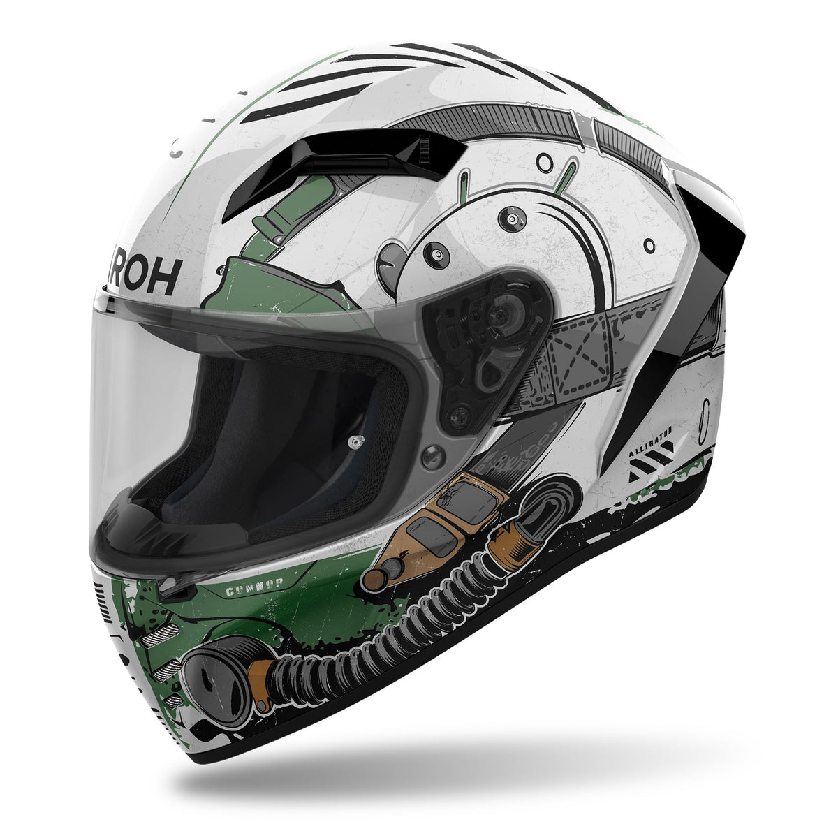 Airoh Connor Full Face Motorcycle Motorbike Helmet - Alligator Gloss ECE 2206