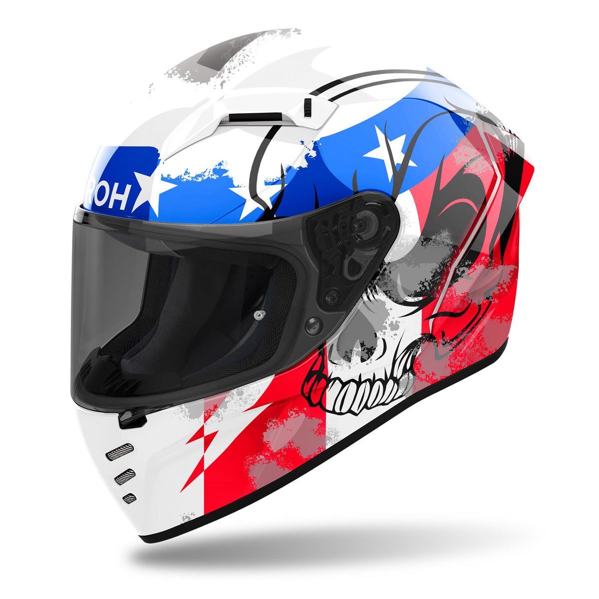 Airoh Connor Full Face Motorcycle Motorbike Helmet - Nation Gloss ECE 2206