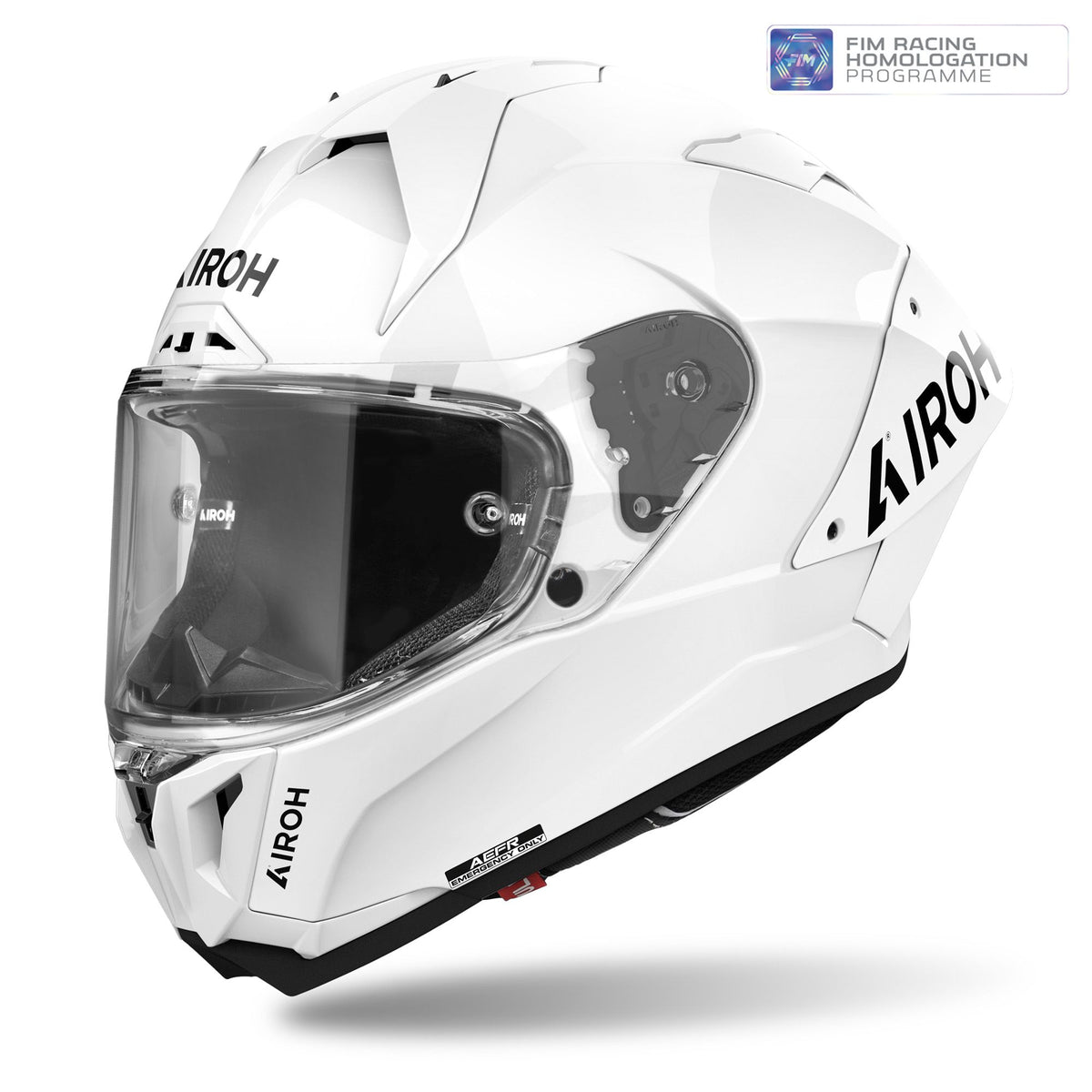 Airoh GP800 FIM Racing Approved 12K UD Motorcycle Carbon Helmet - White Gloss ECE 2206