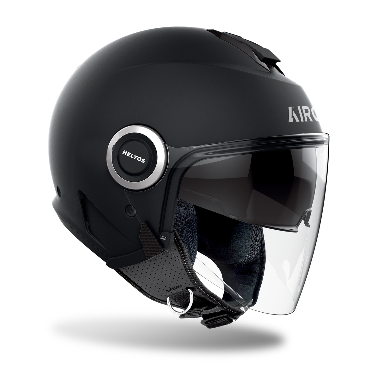 Airoh Helyos Open Face Scooter Motorcycle Helmet - Black Matt ECE 2206