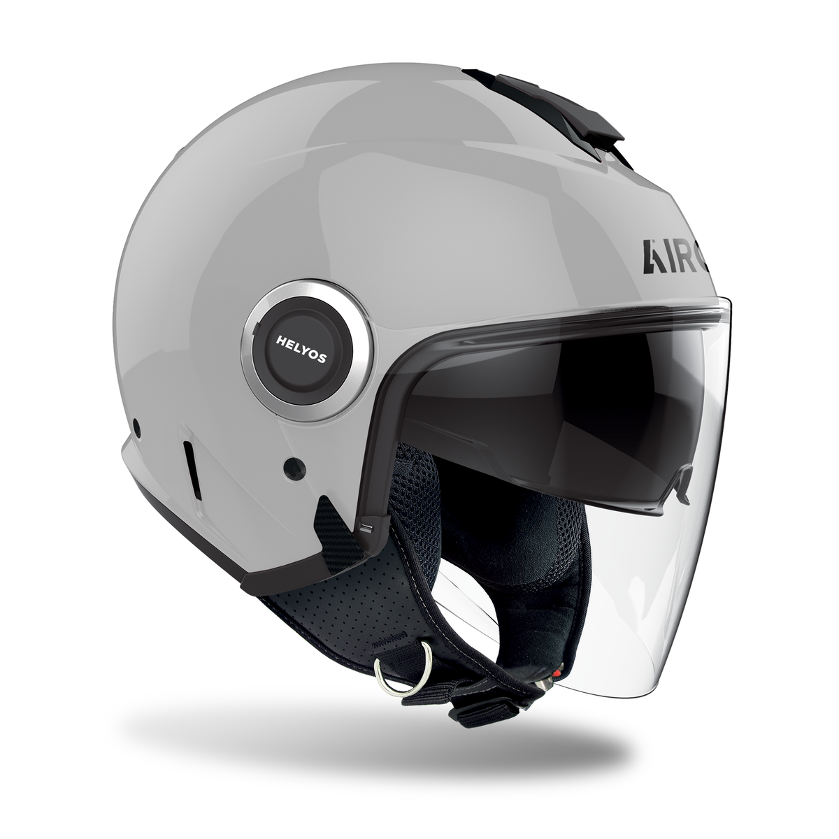 Airoh Helyos Open Face Scooter Motorcycle Helmet - Concrete Grey Gloss ECE 2206