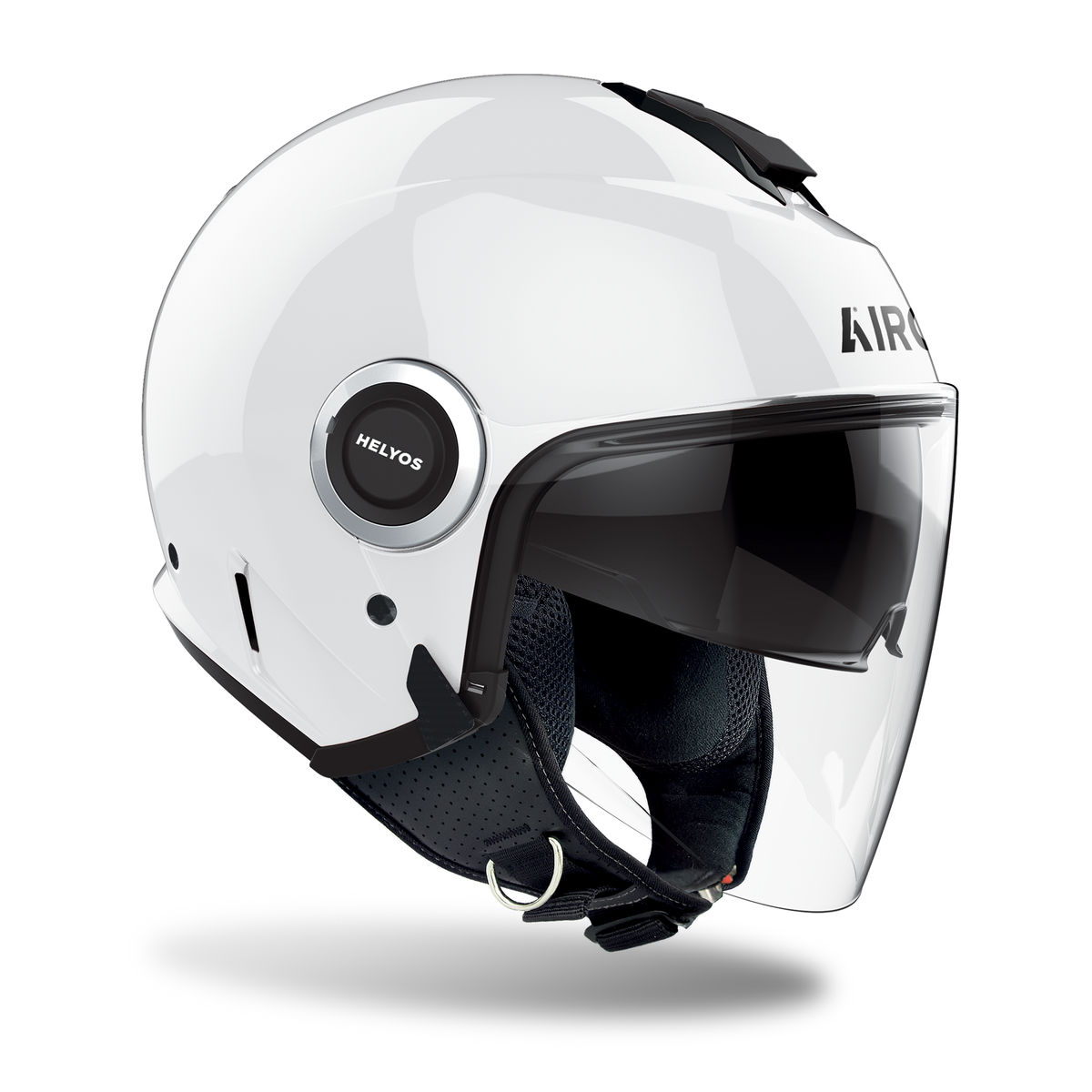 Airoh Helyos Open Face Scooter Motorcycle Helmet - White Gloss ECE 2206