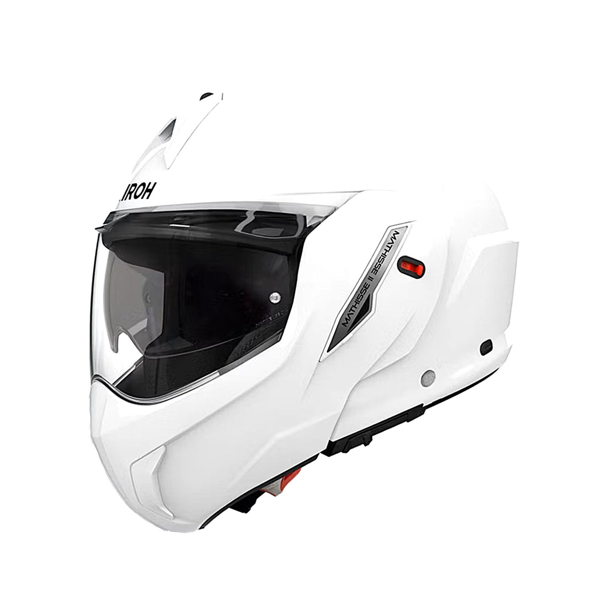 Airoh Mathisse 2 Modular Flip Up Motorcycle Motorbike Helmet - White Gloss ECE 2206