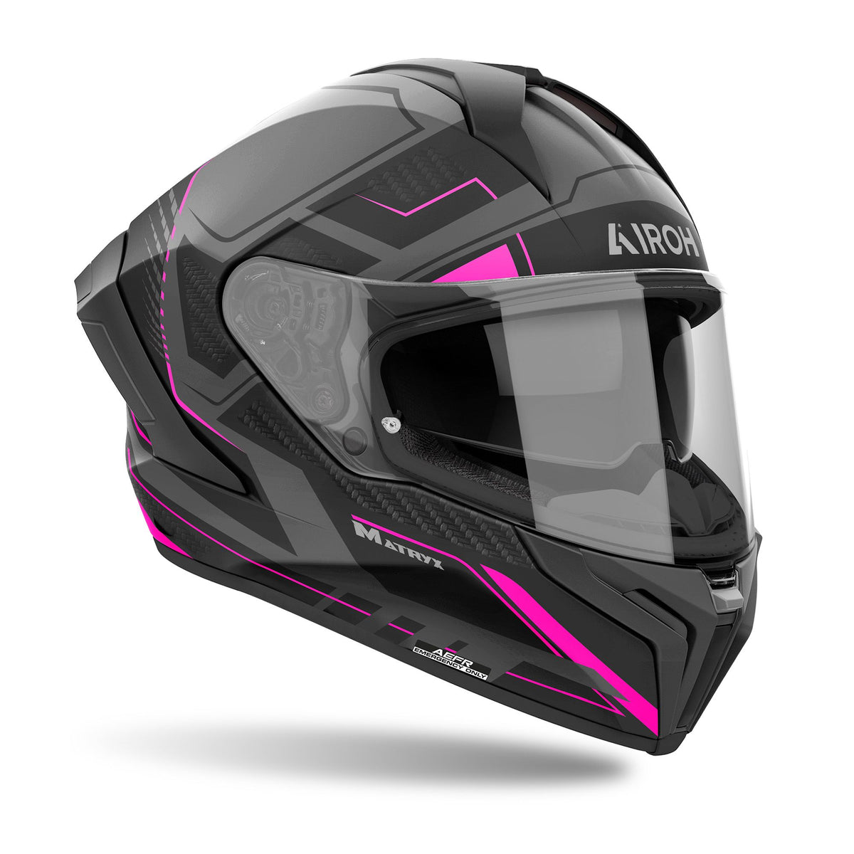 Airoh Matryx Full Face Motorcycle Motorbike Helmet - Rocket Pink Matt ECE 2206