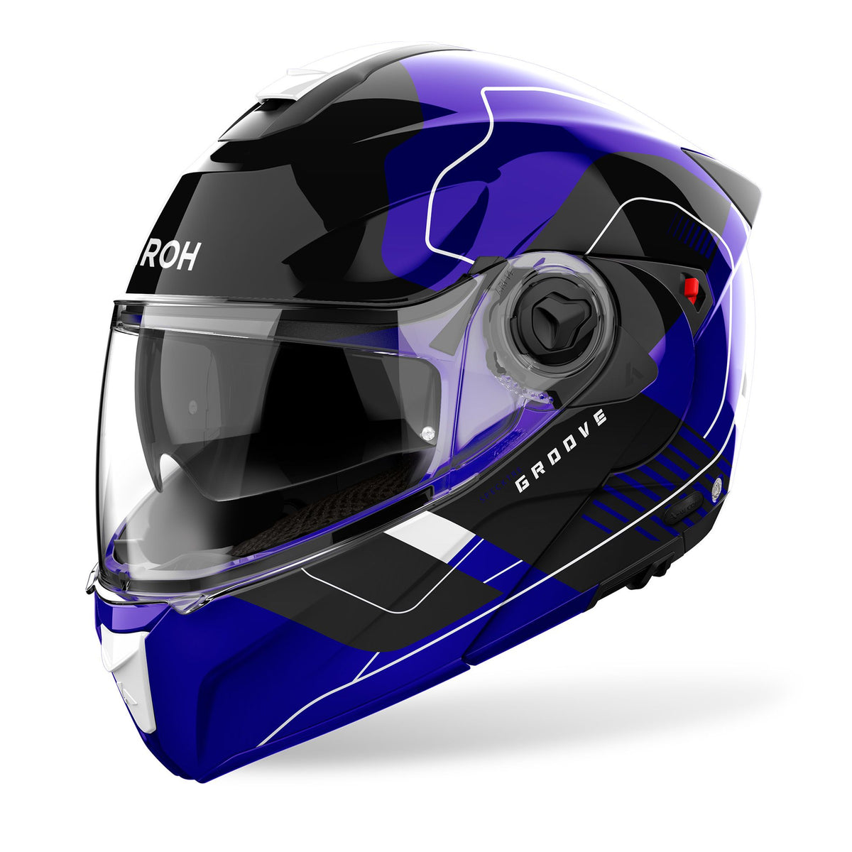 Airoh Specktre Flip Up Modular Motorbike Motorcycle Helmet - Groove Blue Gloss ECE 2206