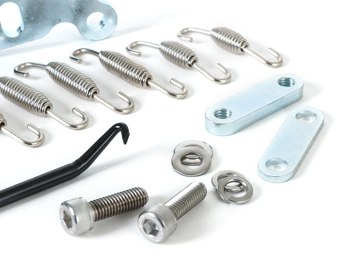 Lambretta Series 1-3 Li GP SX TV BGM PRO Clubman Exhaust Flange, Bracket, Springs & Hook Kit