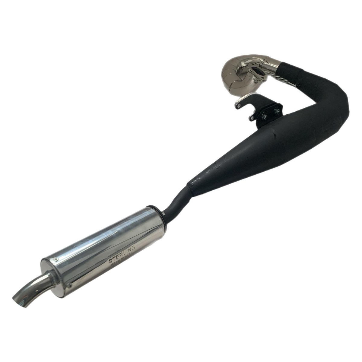 Lambretta Series 1 2 Li TV Sterling Expansion Performance Exhaust - Black