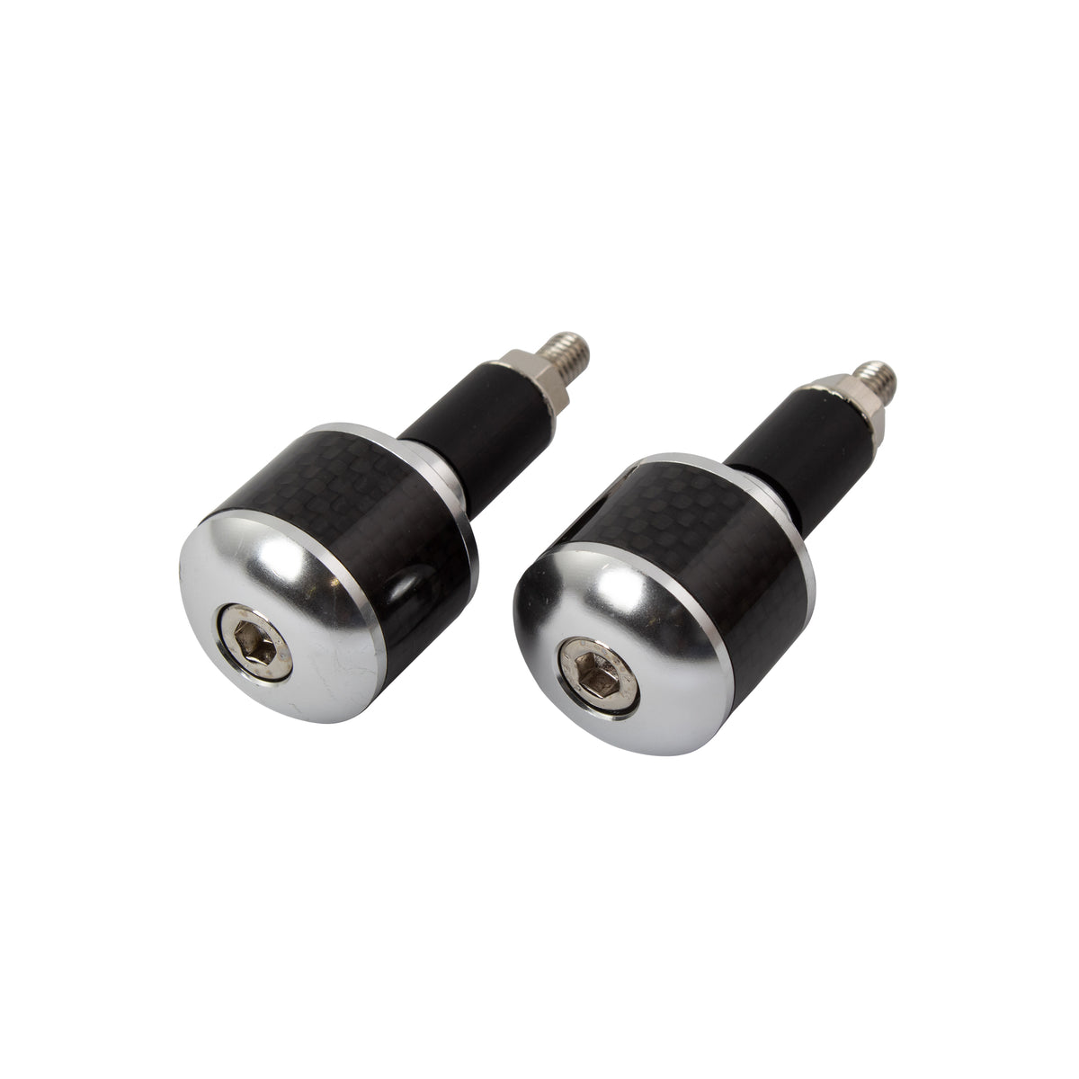 Bike It Alloy Bar Ends Carbon Fibre Insert Universal Motorcycle
