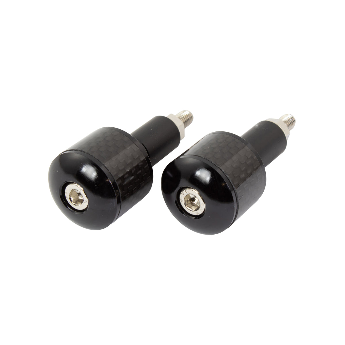 Bike It Black 18mm Motorcycle Bar Ends Carbon Fibre Insert