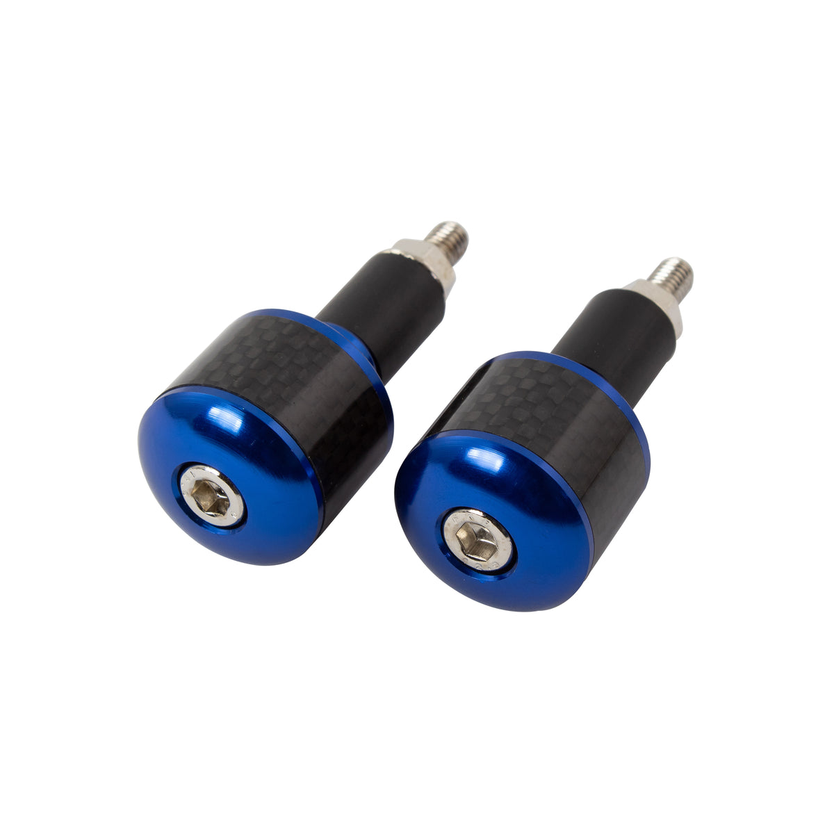 Bike It Blue 18mm Motorcycle Bar Ends Carbon Fibre Insert