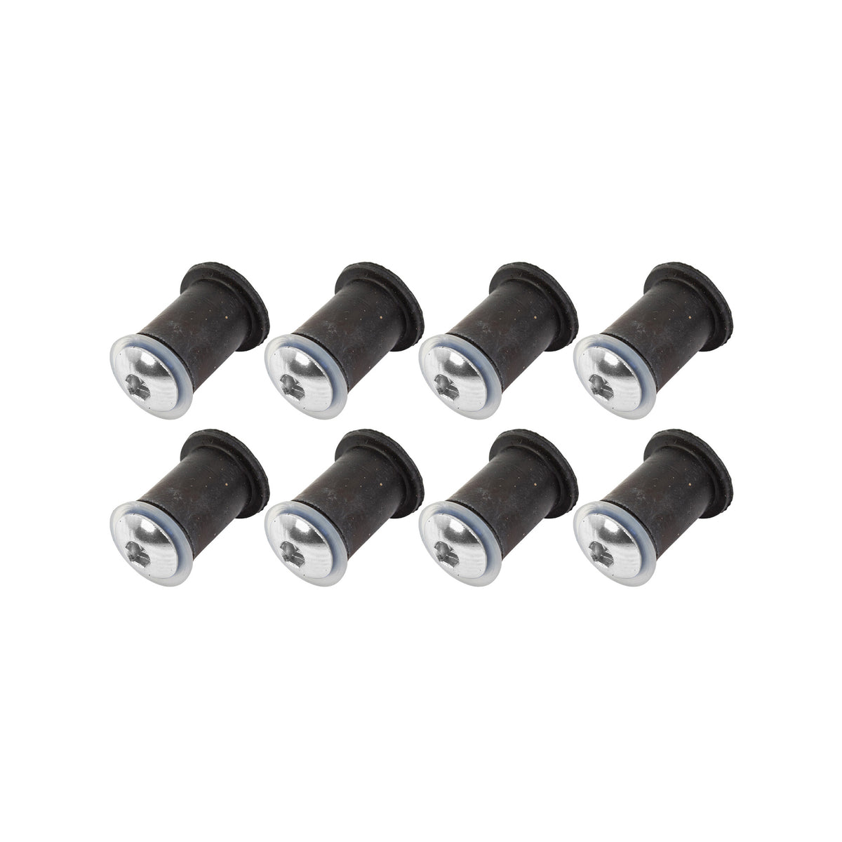 Bike It Chrome Motorcycle Fairing Bolts Screws Nuts and Rubbers Kit