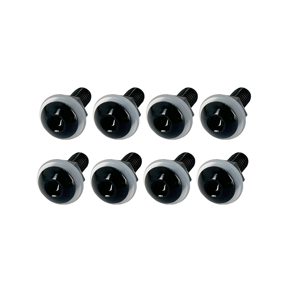 Bike It Black Motorcycle Screen Bolts Windscreen Fixings Pack of 8