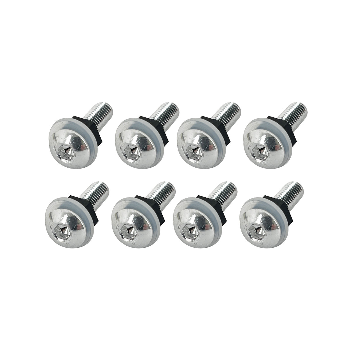 Bike It Chrome Motorcycle Screen Bolts Windscreen Fixings Pack of 8