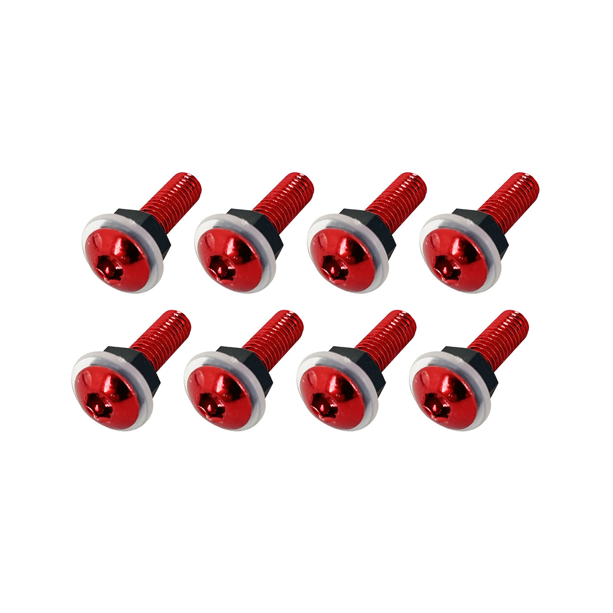 Bike It Red Motorcycle Screen Bolts Windscreen Fixings Pack of 8