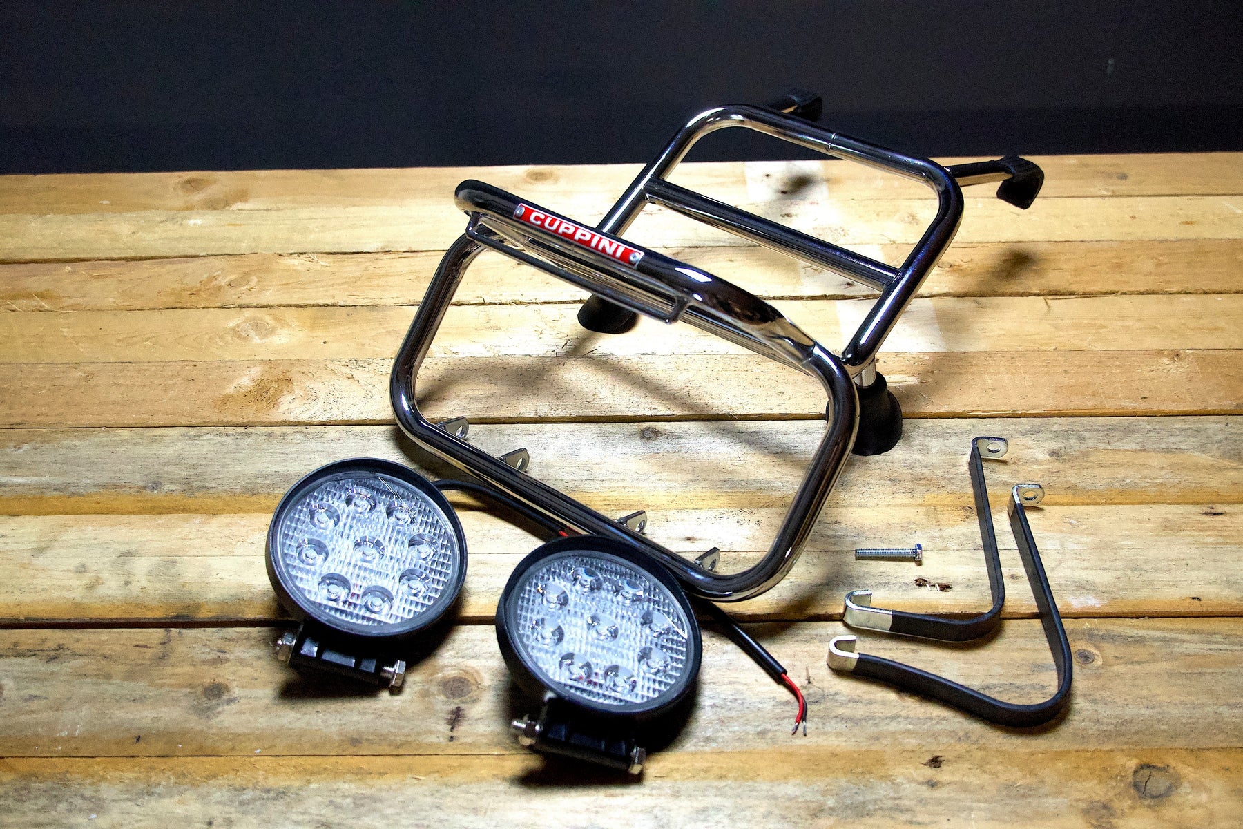 Vespa GTS GTV GTS Super 125-310cc Front Rack with LED Headlights - White