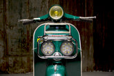 Vespa Large/Wide/Small Frame Front Luggage Rack with Twin Dakar Headlights - White