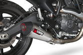 Ducati Scrambler (2015–2022) Scorpion Exhaust Serket Slip-On – Brushed Stainless